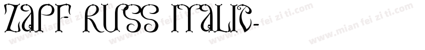 Zapf Russ Italic字体转换